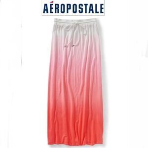 NWT Aeropostale Vintage Y2K XL Tie Dye Orange White Maxi Skirt w/ Drawstring